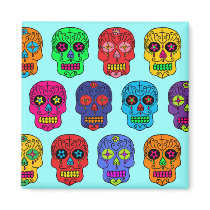 Man & Woman Sugar Skulls Magnets