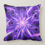 "Mana" - Abstract Purple Crystal Burst Pillow