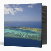 Mana Island and coral reef, Mamanuca Islands Vinyl Binder