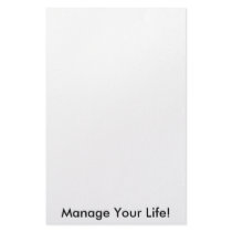 Manage Your Life! Customized Stationery