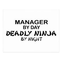 Manager Deadly Ninja by Night Postcards