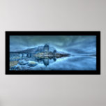 Mañana del castillo de Eilean Donan panorámica Poster