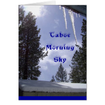 Mañana Sun de Tahoe y tarjeta de felicitación del 