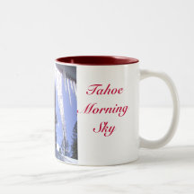 Mañana Sun de Tahoe y taza/taza del cielo