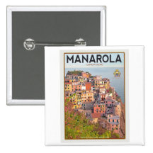 Manarola Vineyard Harbor - on white Pins