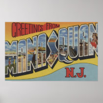 Manasquan, New Jersey - Large Letter Scenes 2 Posters