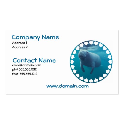 Manatee Business Card (front side)