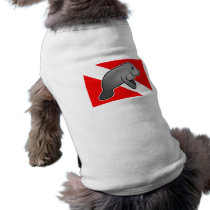 Manatee Dive Flag Pet T Shirt