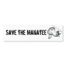Manatee-EB01 bumper stickers by civila Manatee-EB01 bumper stickers