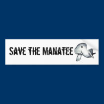 Manatee-EB01 bumper stickers