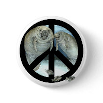 manatee peace buttons