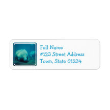 Manatee Photo Mailing Label