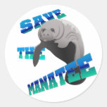 Manatee Round Sticker