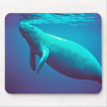 Manatee Surfacing to Breathe Mousepad