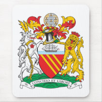 Manchester Coat of Arms mousepads by FlagTshirts Manchester Coat of Arms mousepads