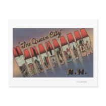 Manchester, New Hampshire - Large Letter Scenes Post Cards