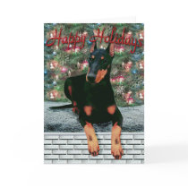 Manchester Terrier Christmas Card by k9images Manchester Terrier Christmas Card