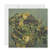 Mand met viooltjes Invitation