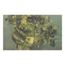 Mand met viooltjes Rectangle Sticker