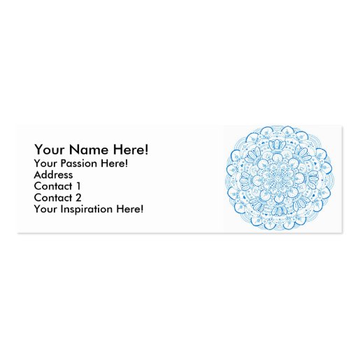 Mandala 1 Profile card Business Card Template (front side)