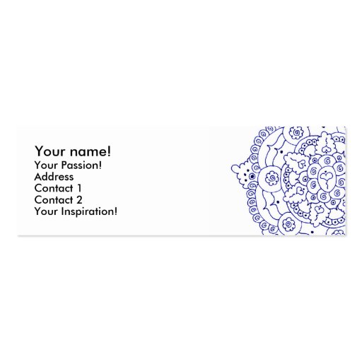 Mandala 4 Profile Card Business Card Templates (front side)