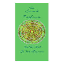 Mandala Art Green Bookmark Profile Card Business Card