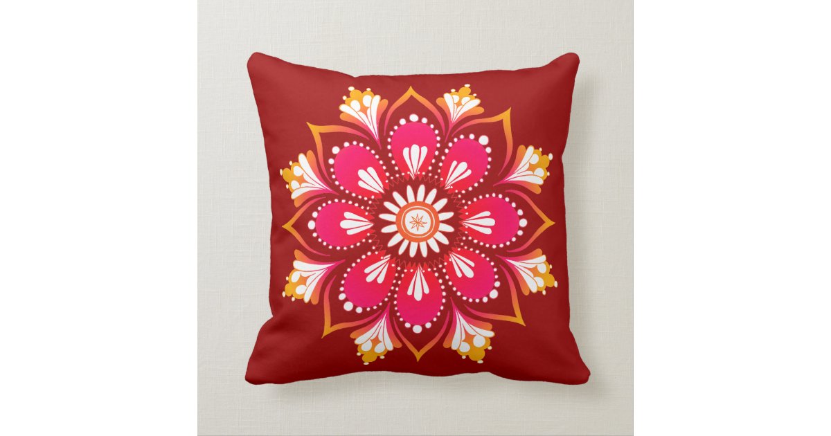 Mandala Art Pillow Zazzle
