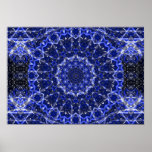 Mandala azul eléctrica posters