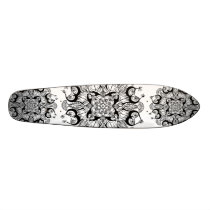"Mandala" Black and White Skateboard Design