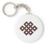 Mandala  Blue Karma Buddhism Eternal Knot keychains