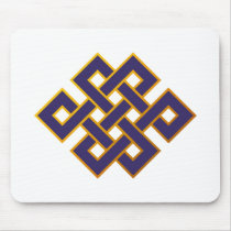 Mandala  Blue Karma Buddhism Eternal Knot Mousepad