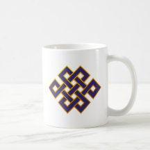 Mandala  Blue Karma Buddhism Eternal Knot Mug