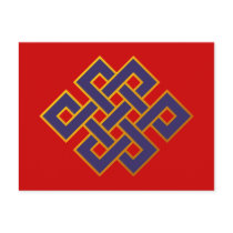 Mandala  Blue Karma Buddhism Eternal Knot Postcard