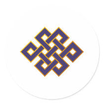 Mandala  Blue Karma Buddhism Eternal Knot Stickers