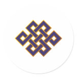 Mandala  Blue Karma Buddhism Eternal Knot Stickers
