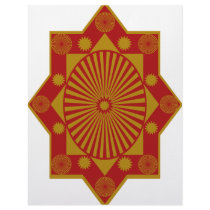 MANDALA BURGUNDY TAN PERSONALIZED LETTERHEAD