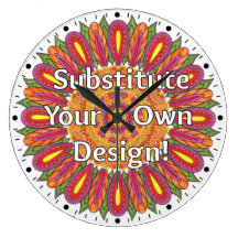 Mandala Coloring Page Colorful Custom Clock