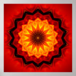 Mandala Fire Poster