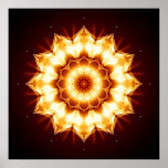 Mandala golden Sun Posters