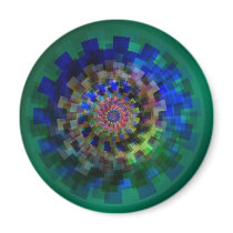 Mandala in blue magnets