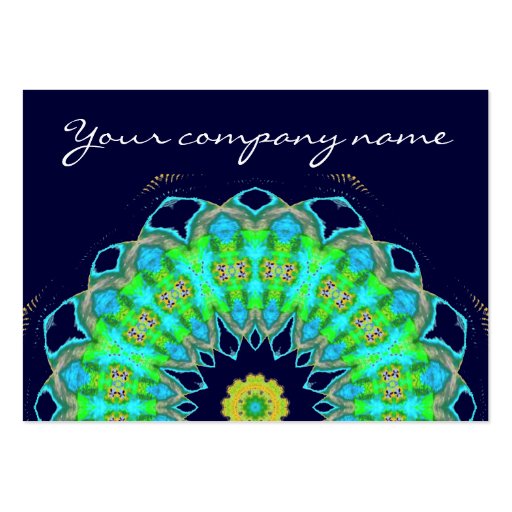 mandala in colors business card template (front side)