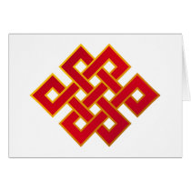 Mandala Karma Buddhism Eternal Knot Greeting Card