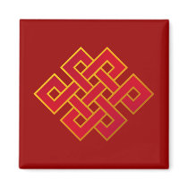 Mandala Karma Buddhism Eternal Knot Refrigerator Magnet