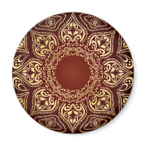mandala, anniversary, antique, asian, bridal, celebrate, circle, cotton, craft, crochet, curves, cut, decoration, delicate, doily, fashion, filigree, floral, flower, foliage, gold, handmade, indian, isolated, lace, linen, mat, mirror, napkin, neat, needlework, ornament, pattern, retro, romantic, round, scroll, seamless, sewing, silhouette, Magnet with custom graphic design