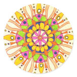 Mandala Original Drawing Round Sticker