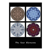 Mandala print - "The four elements"