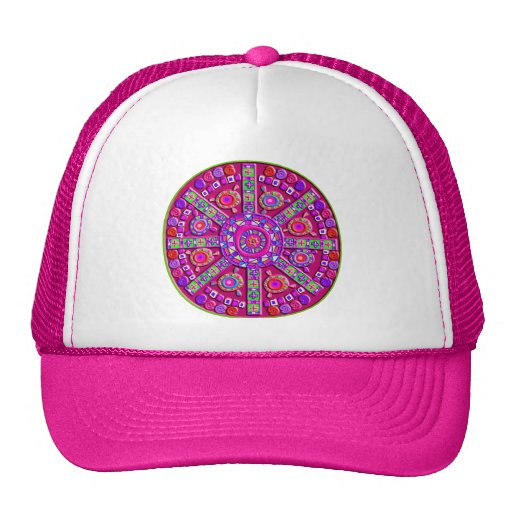 Mandala púrpura gorra