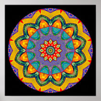 "Mandala Quilt" Crystal Mandala Posters