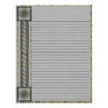 Mandala Silver Edge Lined Letterhead