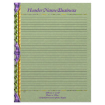Mandala Spring Gem Green Lined Letterhead